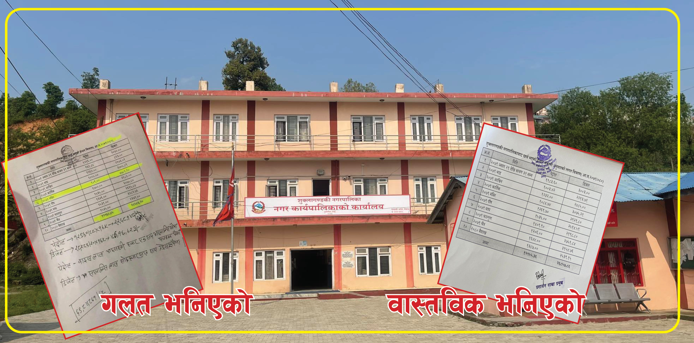 सर्वत्र आलोचना पश्चात नगरले सच्यायो गल्ती